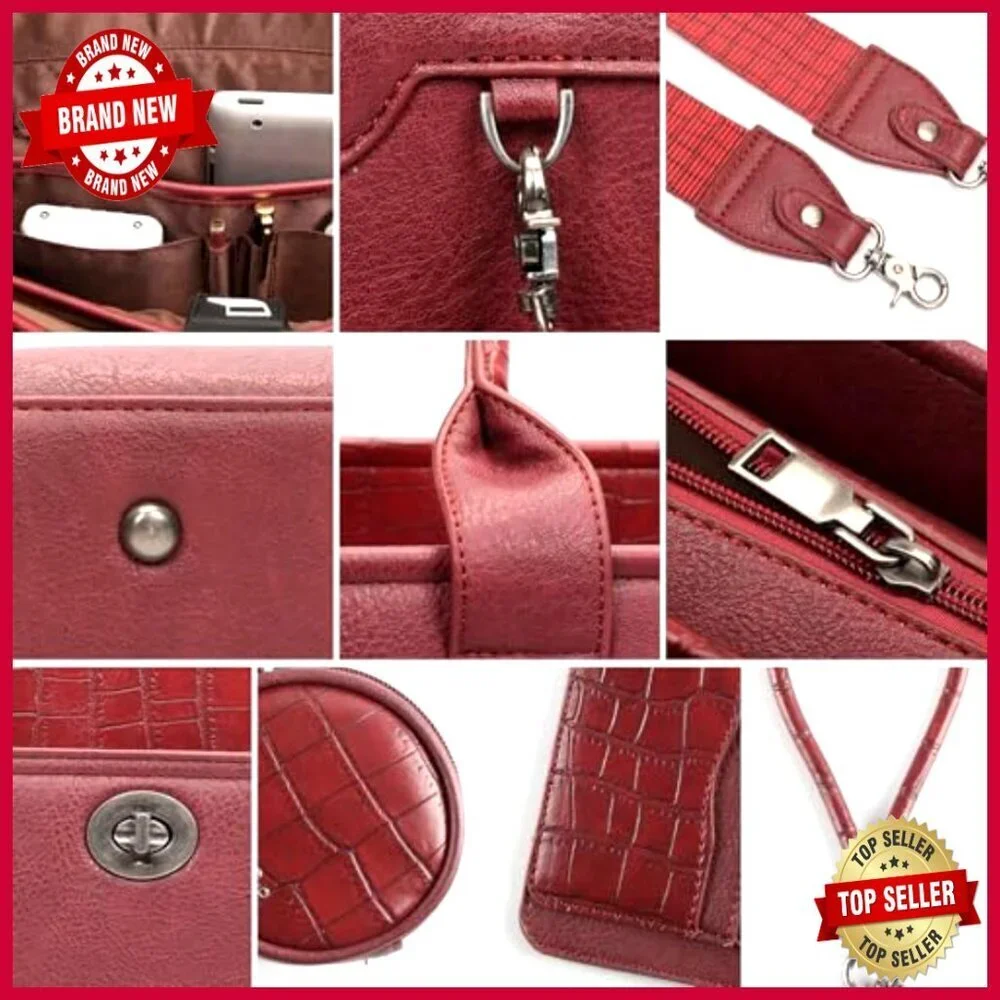 Large Faux Leather Tote Bag with Cow Print, Detachable Strap, Multiple Pockets